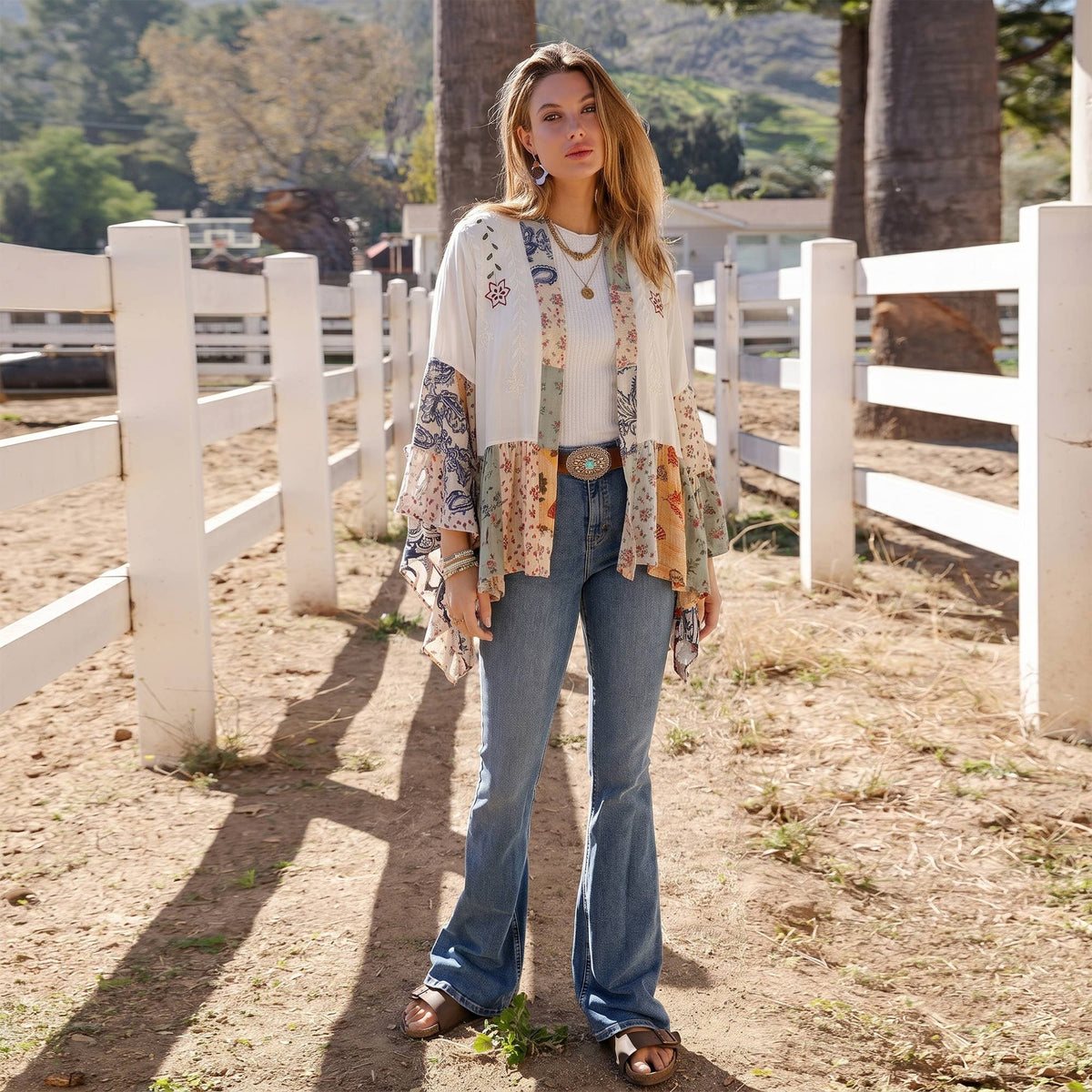 Patchwork Shrug: Pearl