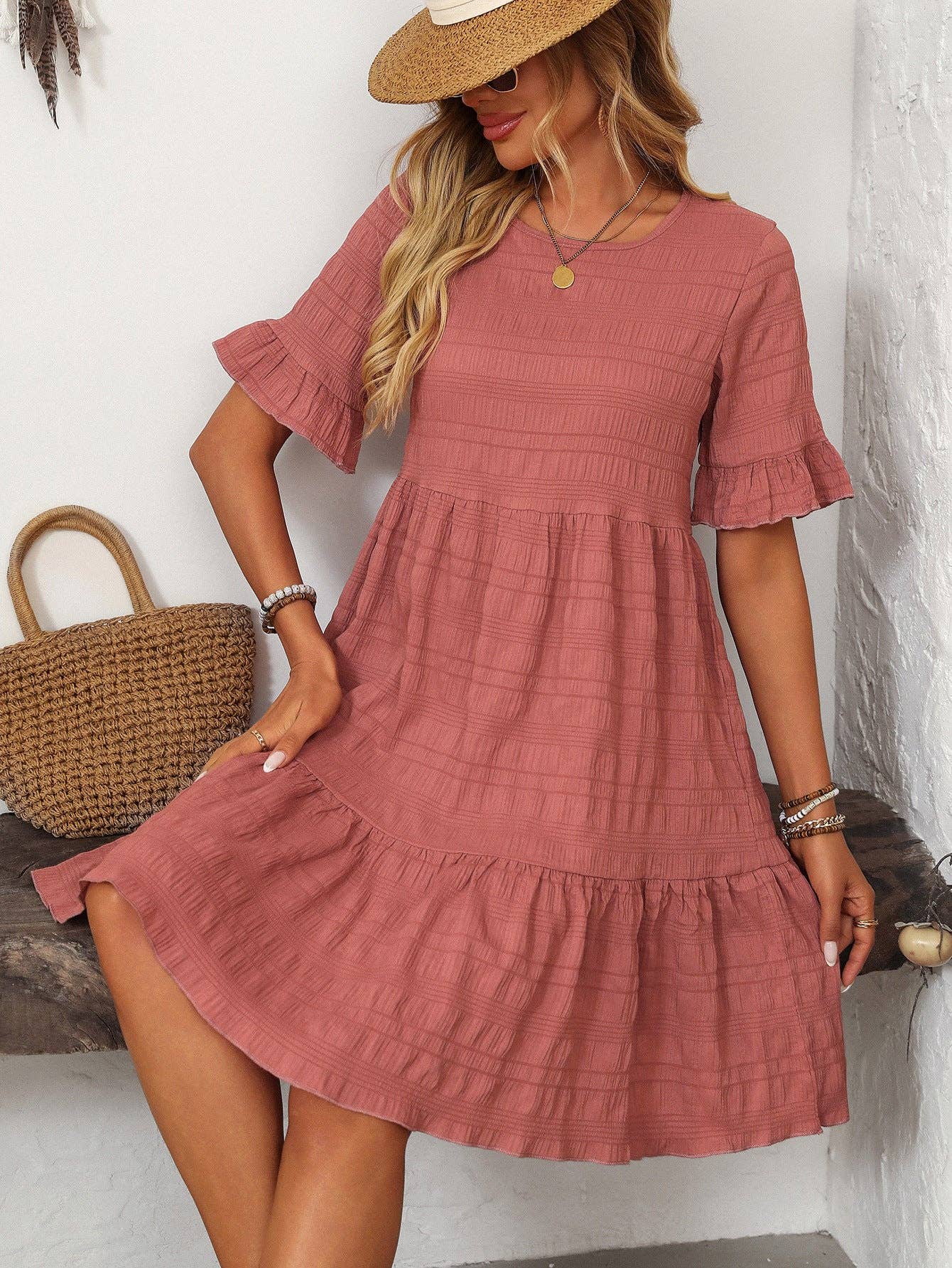 Casual Short-Sleeve Elegant Dress