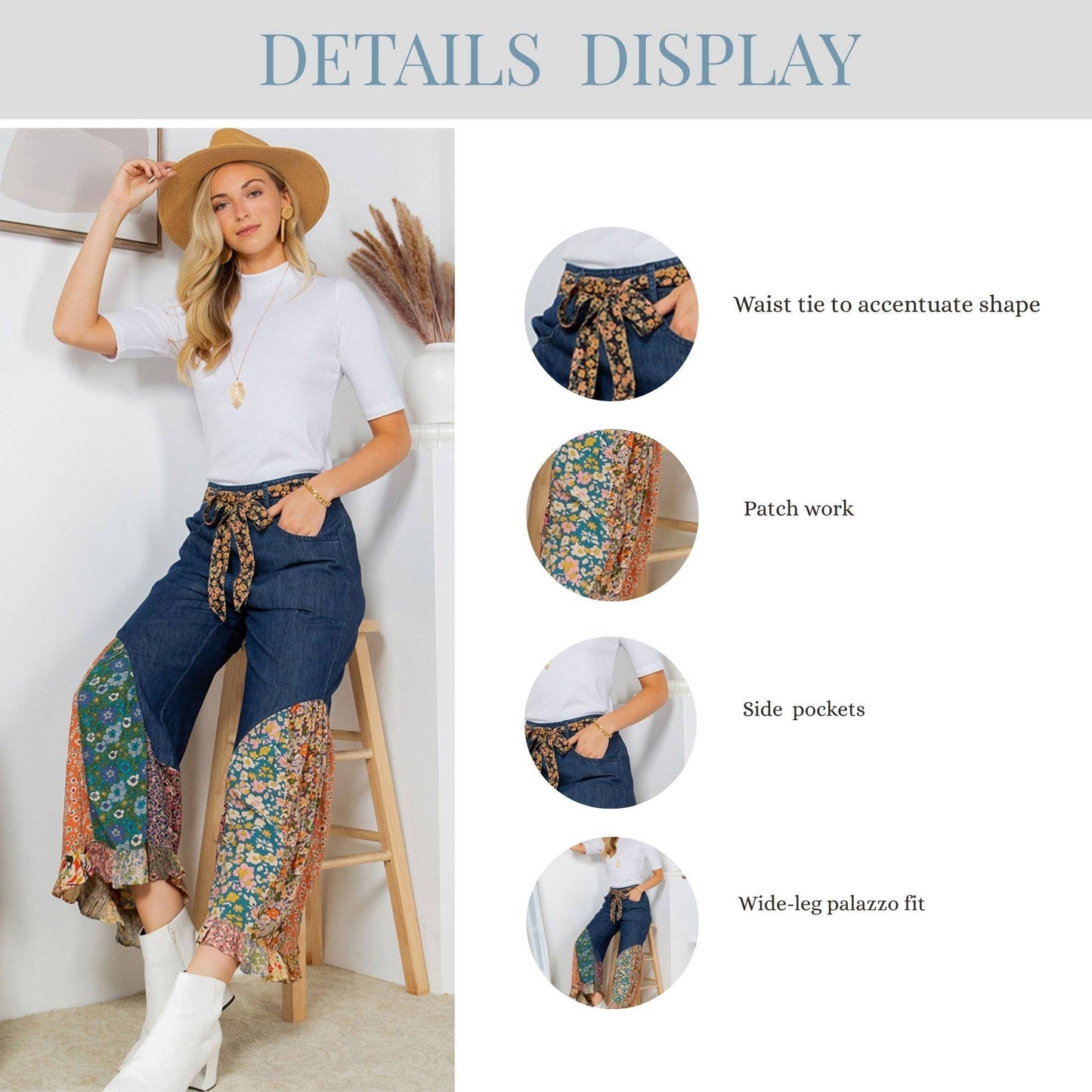 Denim Bellbottom Pants