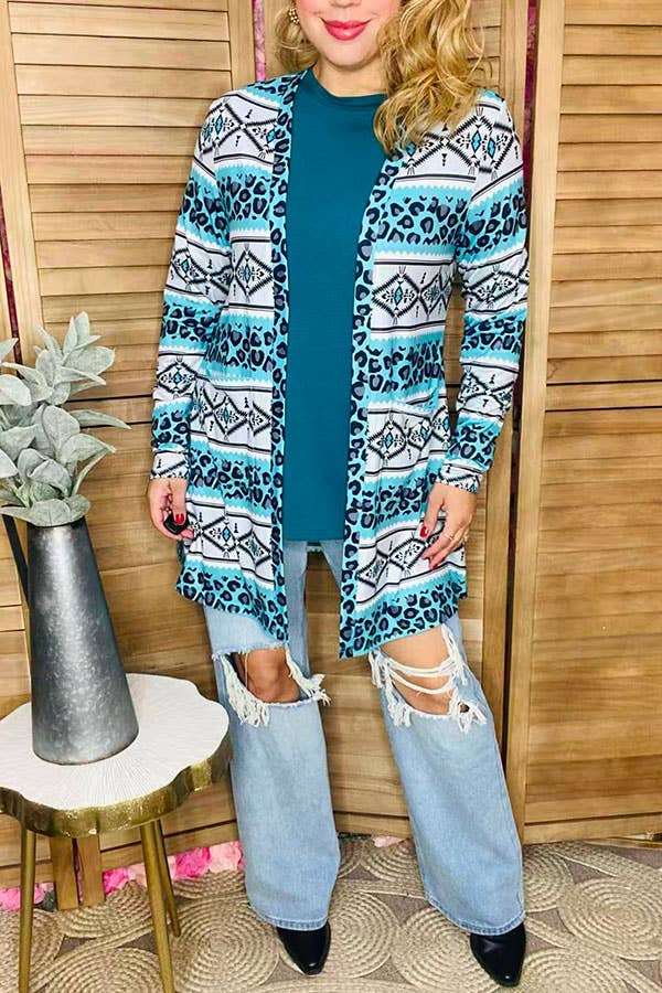 Aztec long sleeve cardigan