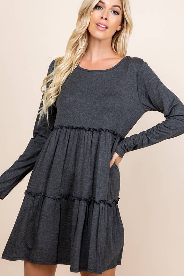 Long Sleeve Dress with Ruffled Detail