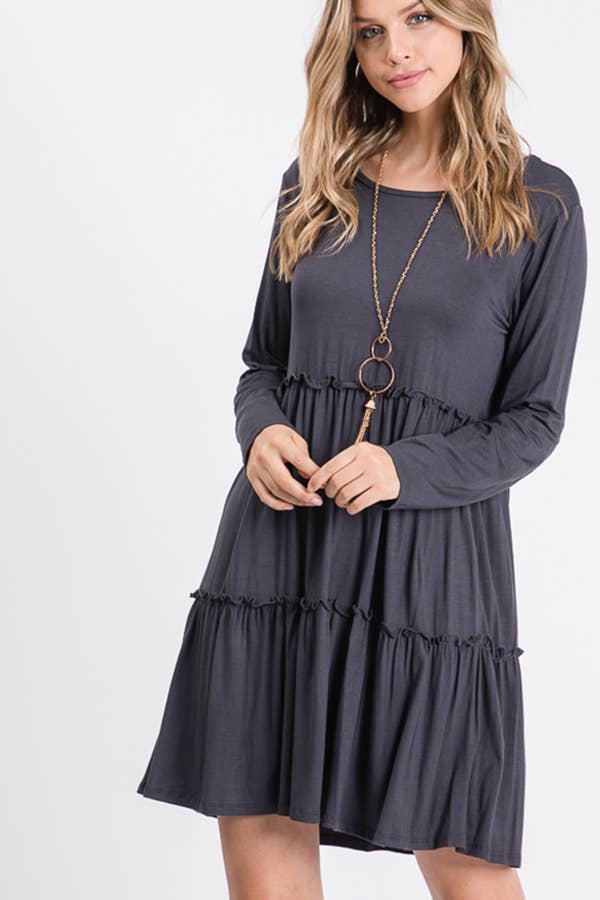 Long Sleeve Dress with Ruffled Detail