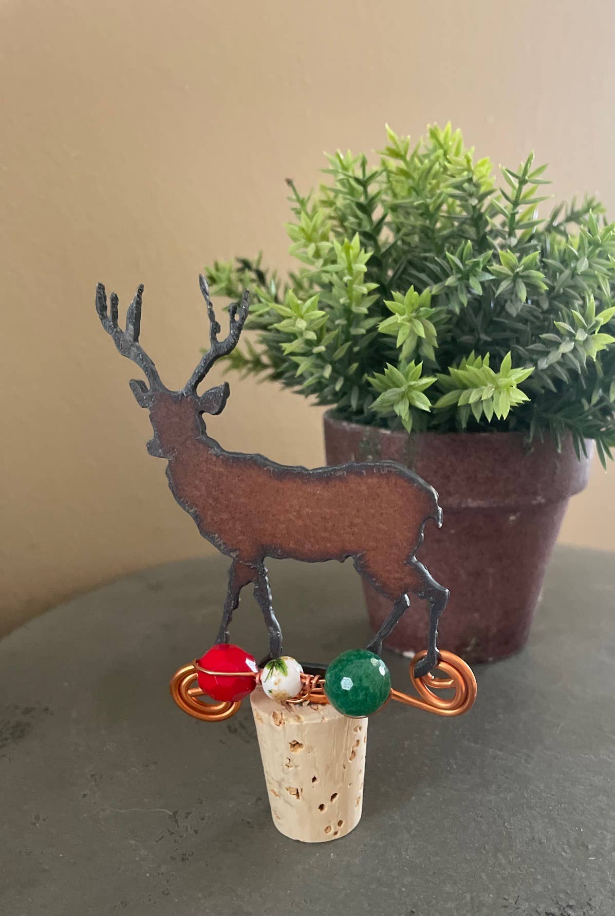 Rustic Wine Cork: Deer