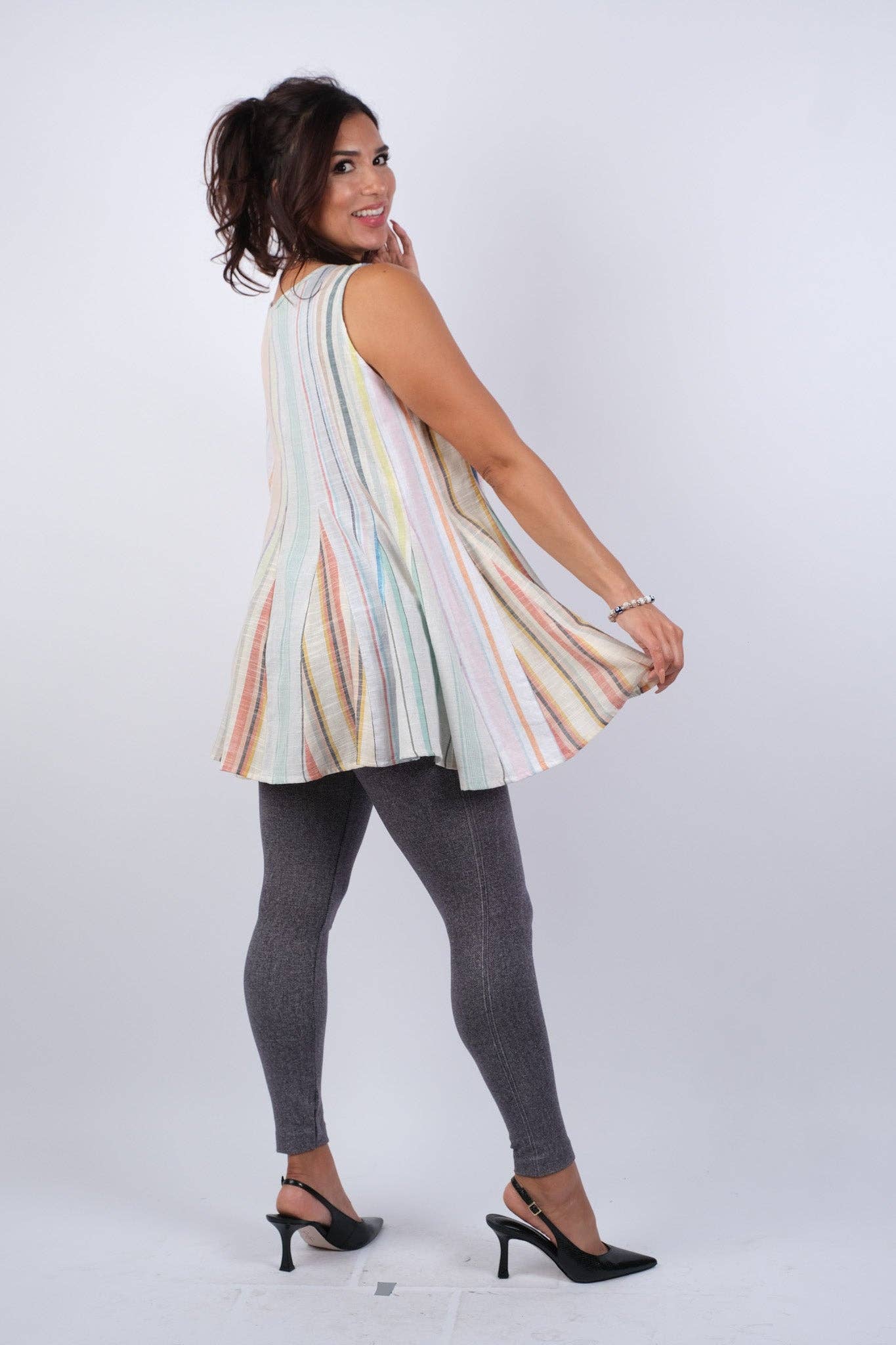 Flared Sleeveless Top