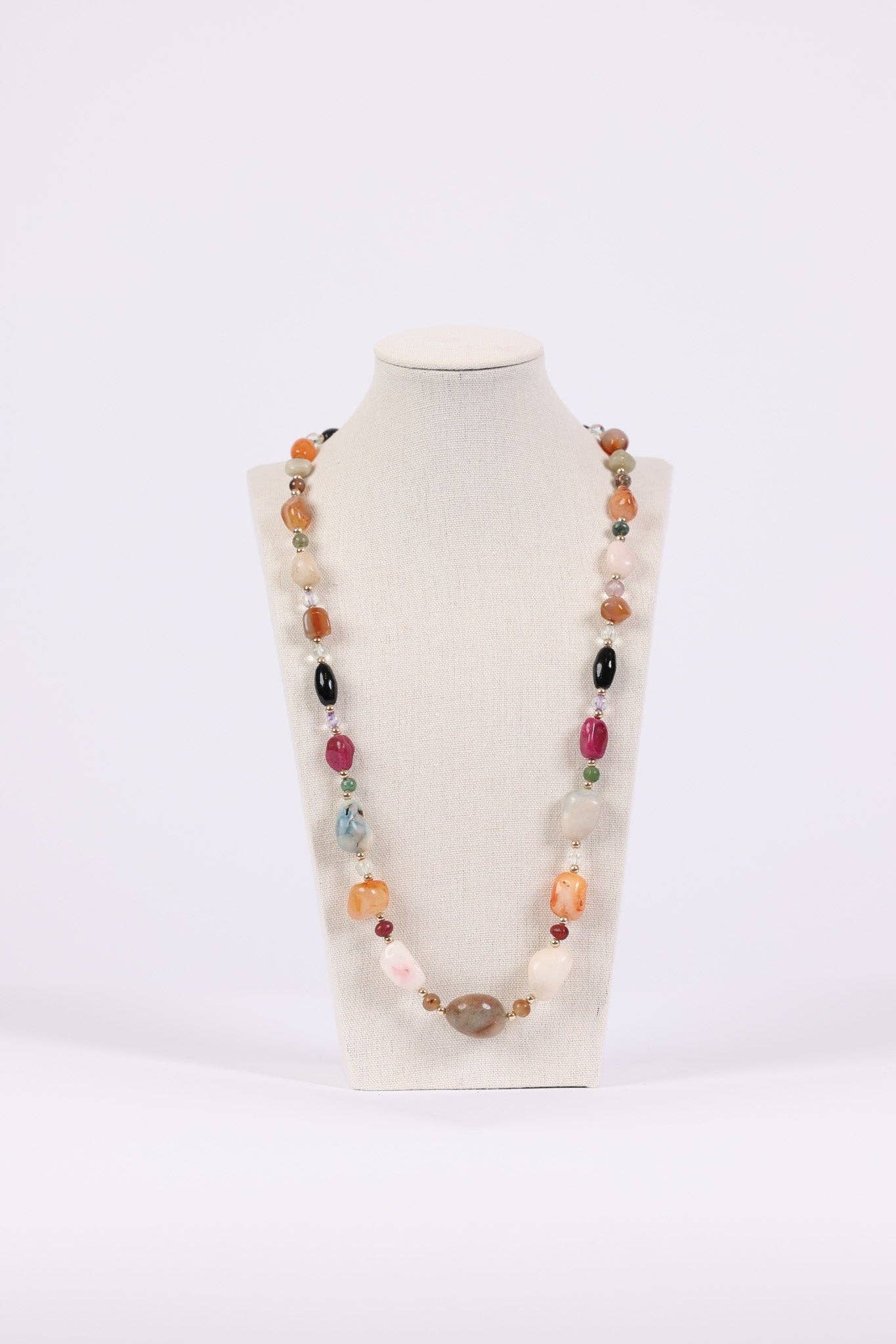 Multi-Colored Stone Necklace