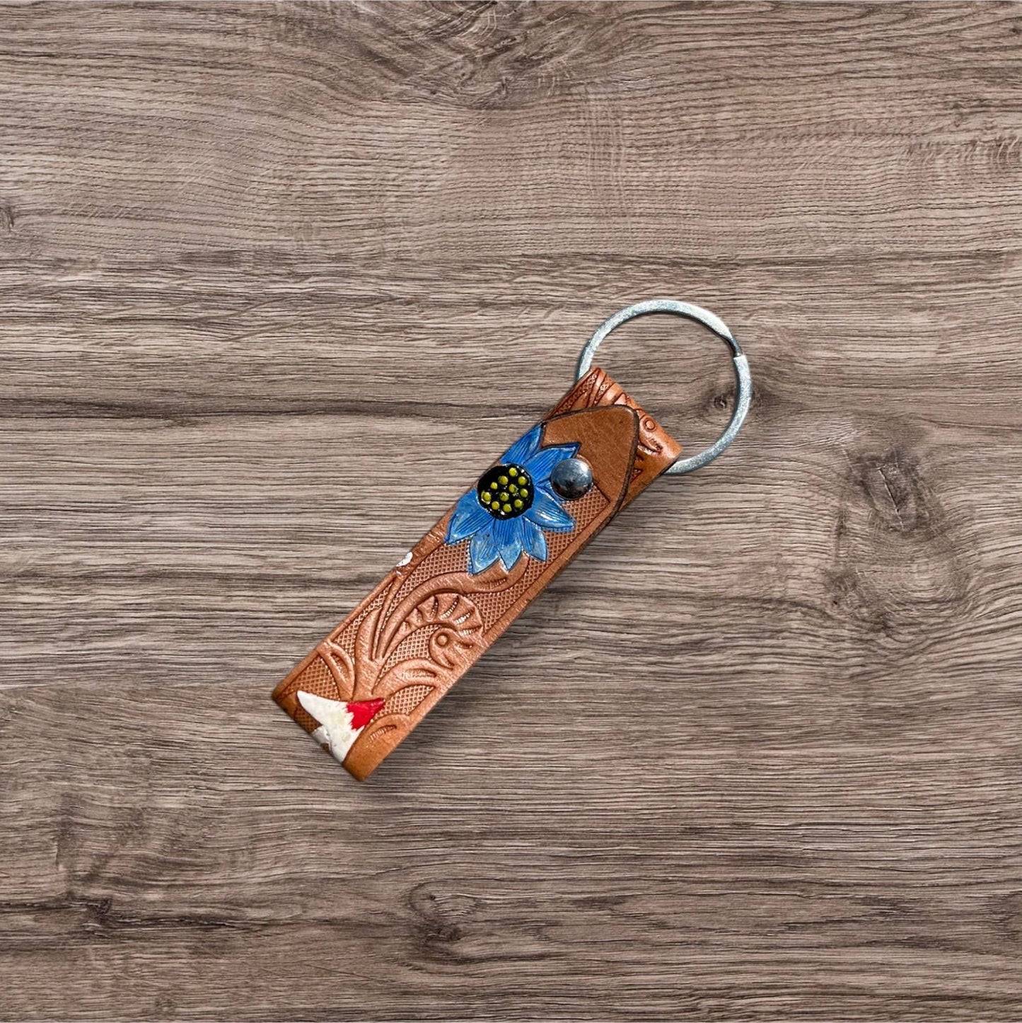 Olivia tooled Keychain 