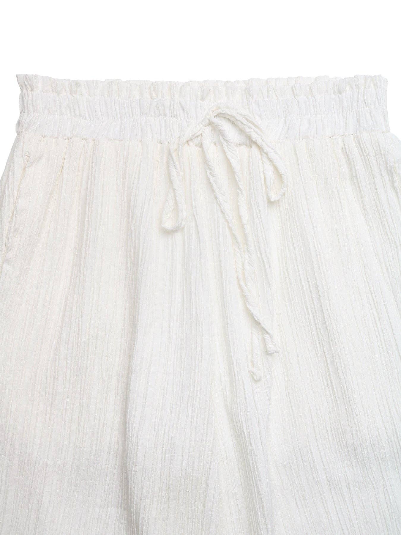 Lace Trim Wide Leg Trousers