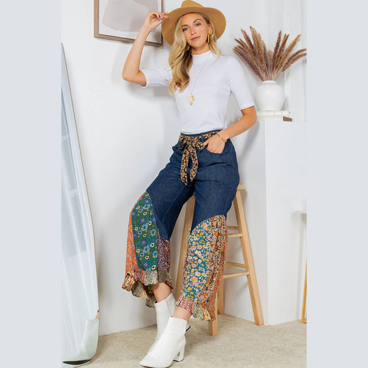 Denim Bellbottom Pants