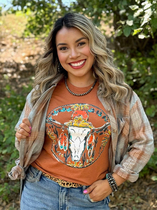 Pumpkin plaid flannel