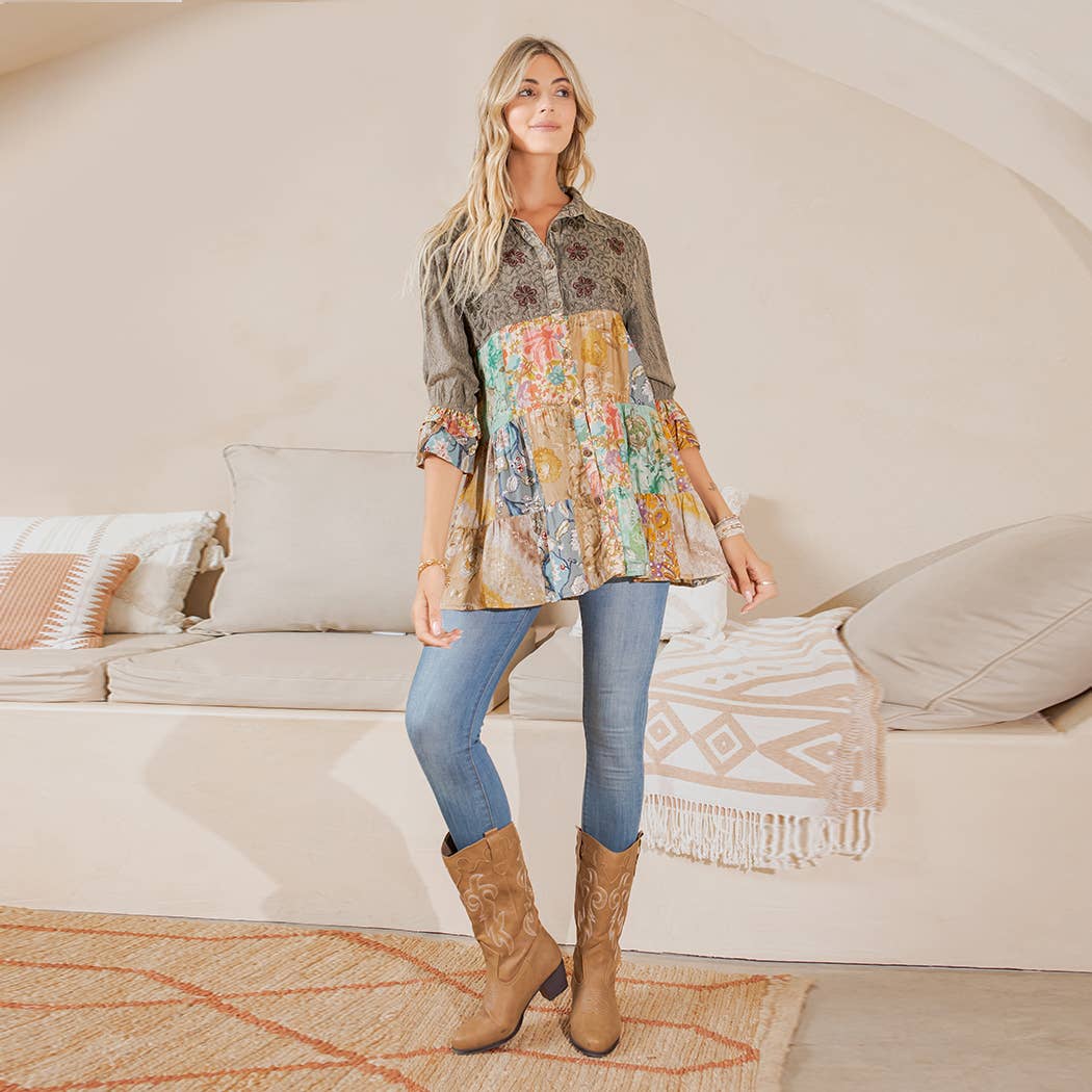 Tiered Bohemian Top