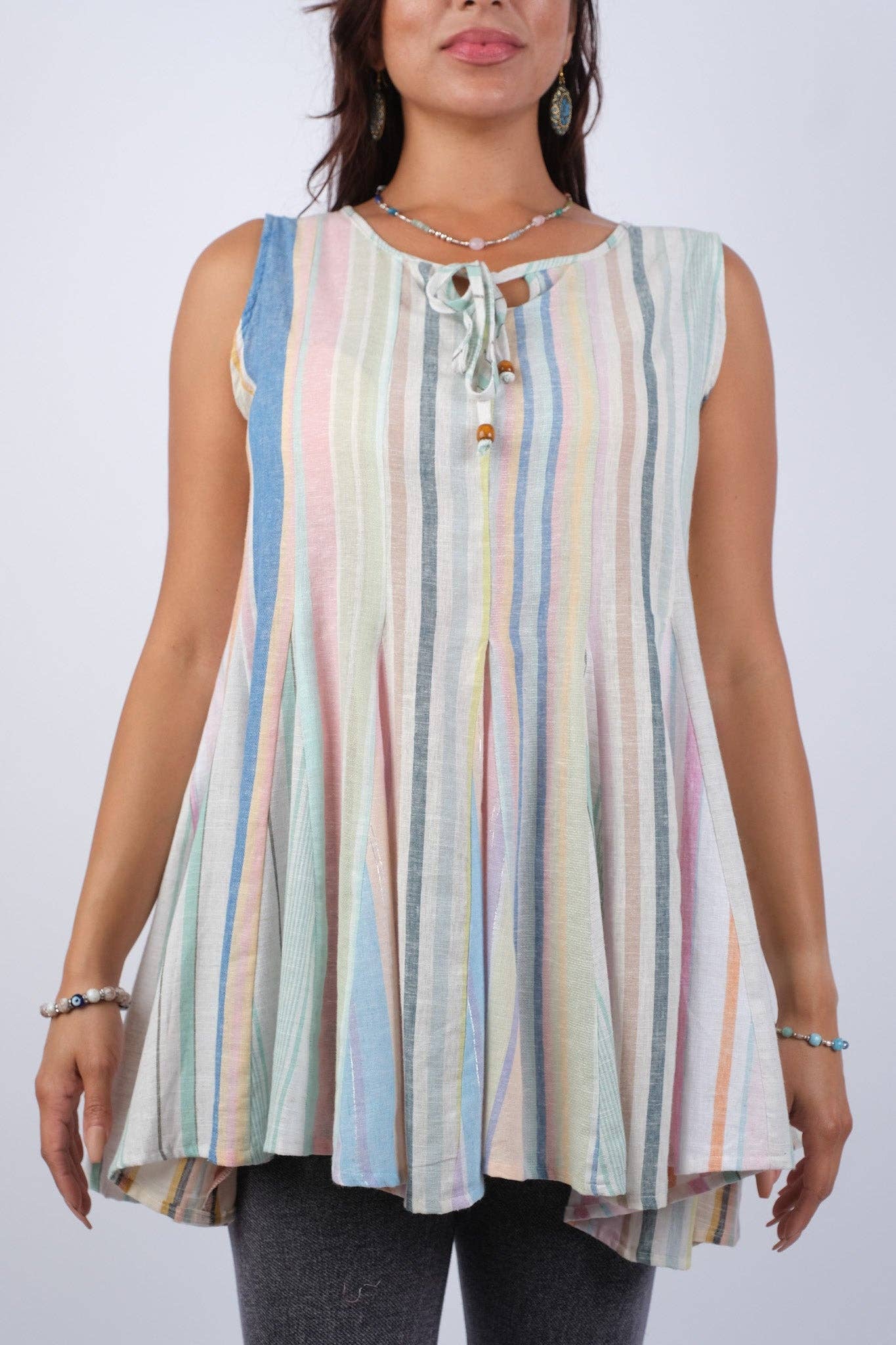 Flared Sleeveless Top