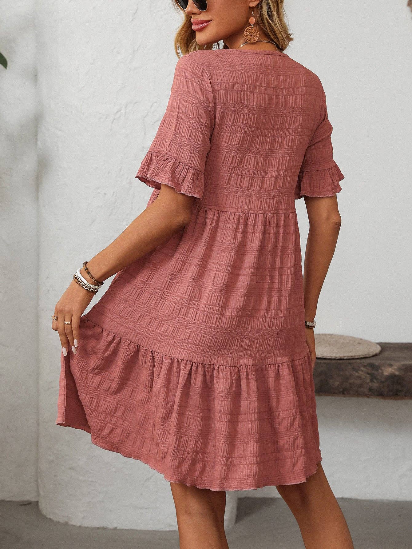 Casual Short-Sleeve Elegant Dress