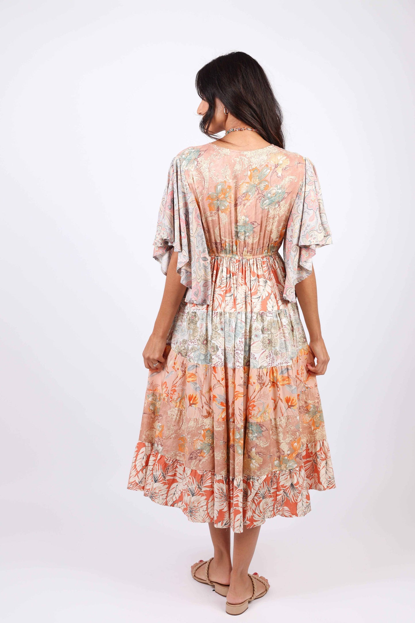 Flutter Sleeve Boho Dress