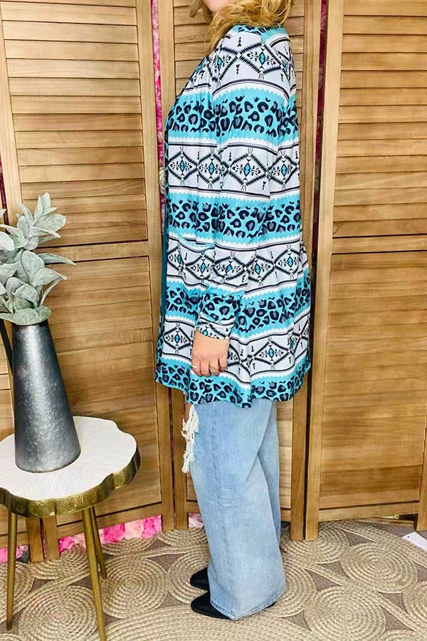 Aztec long sleeve cardigan