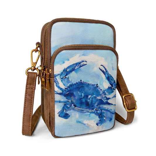 Blue Crab Cellphone Crossbody
