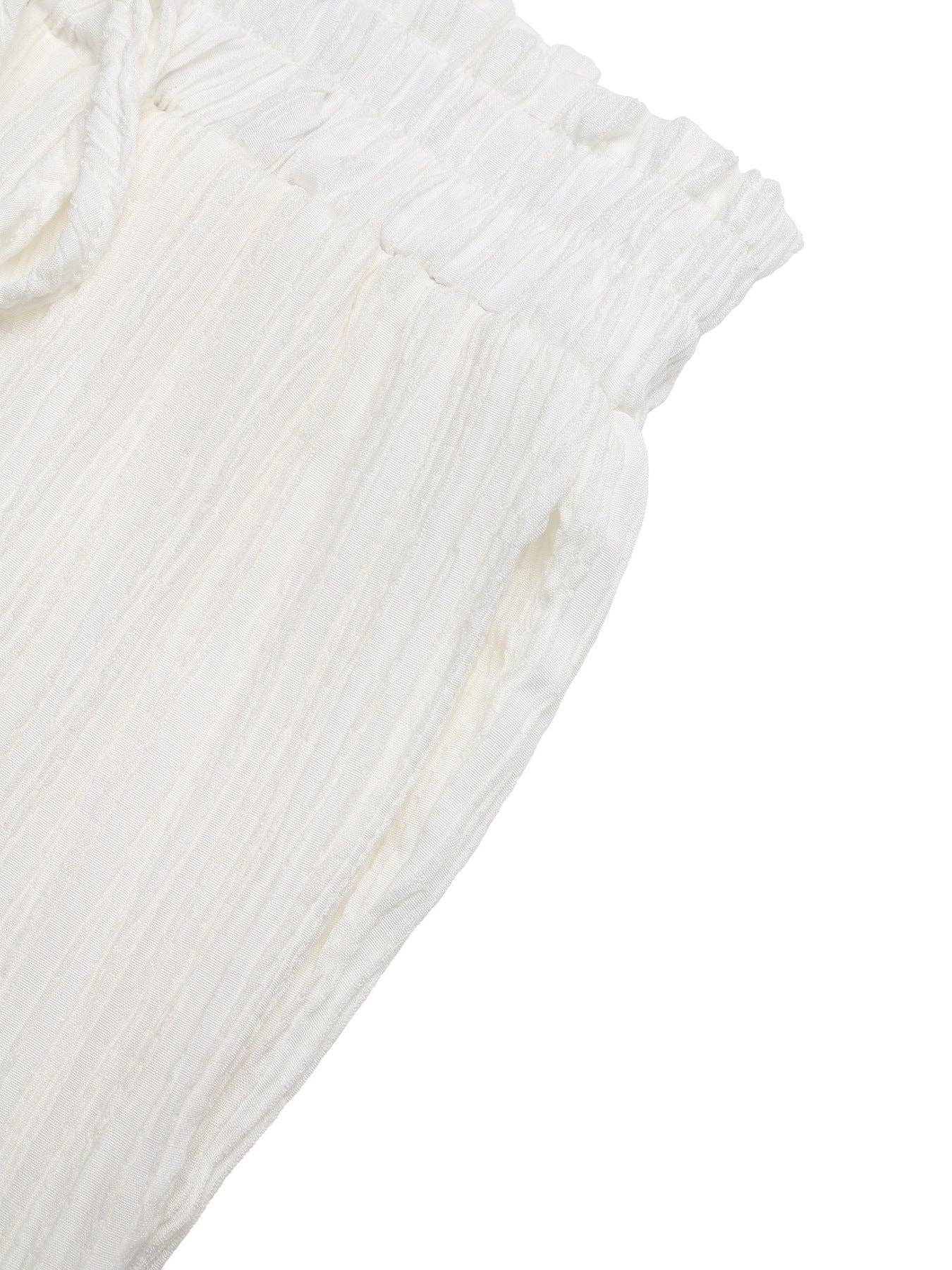 Lace Trim Wide Leg Trousers