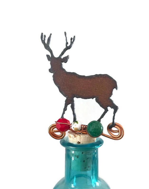 Rustic Wine Cork: Deer