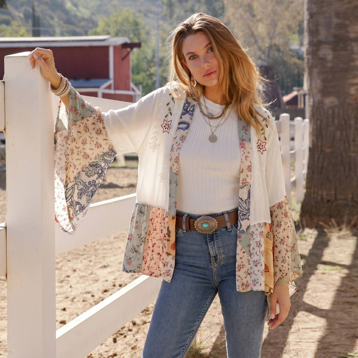 Patchwork Shrug: Pearl
