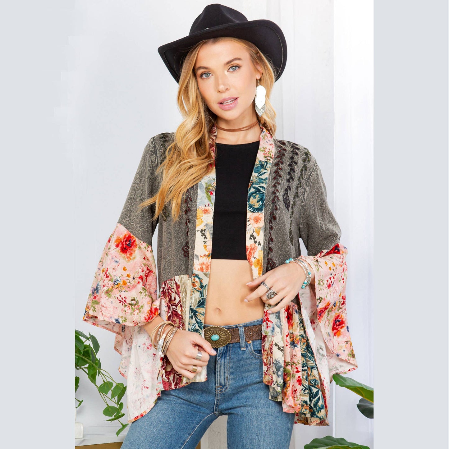 Kimono Shrug with Embroidery