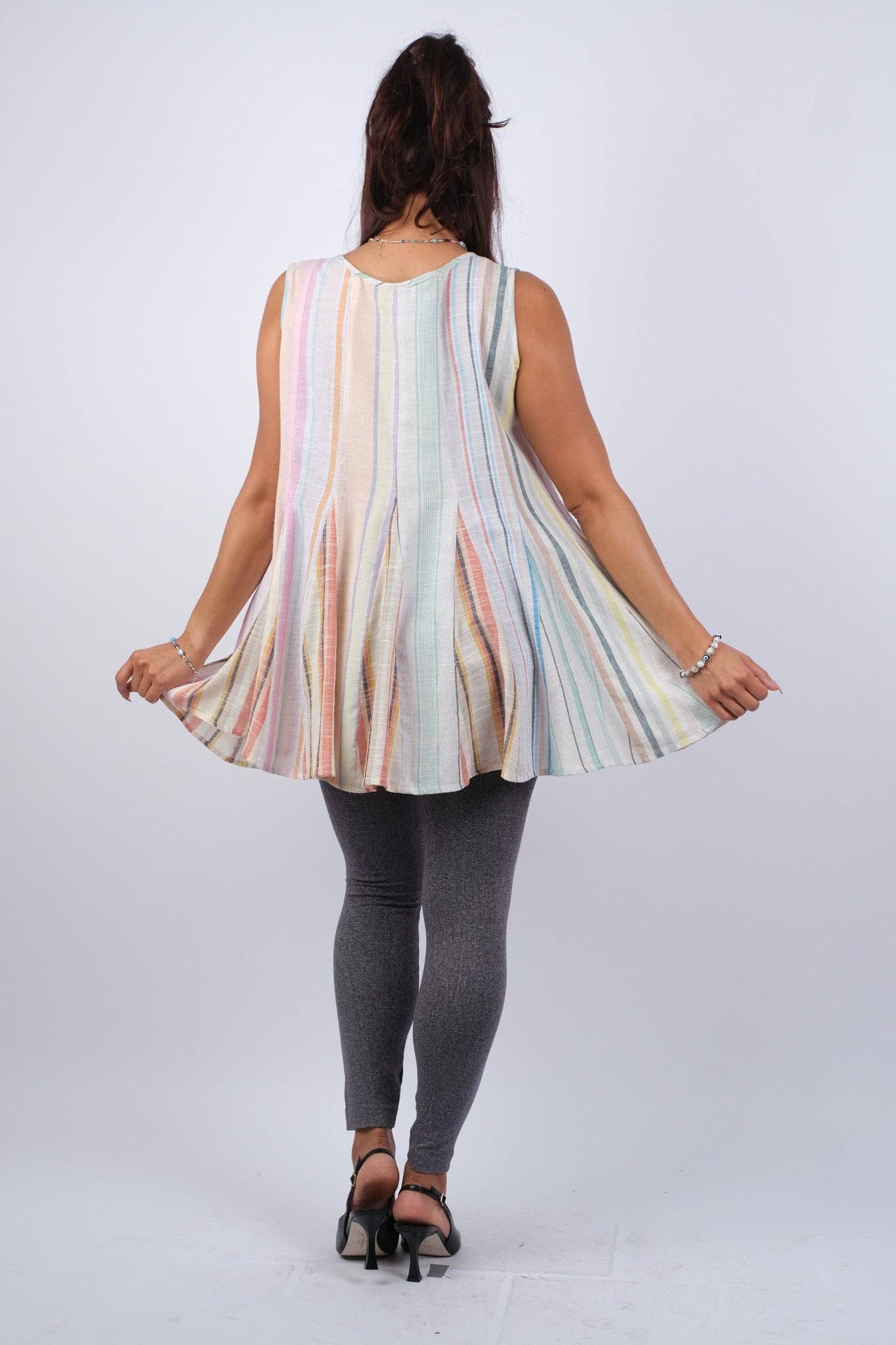 Flared Sleeveless Top