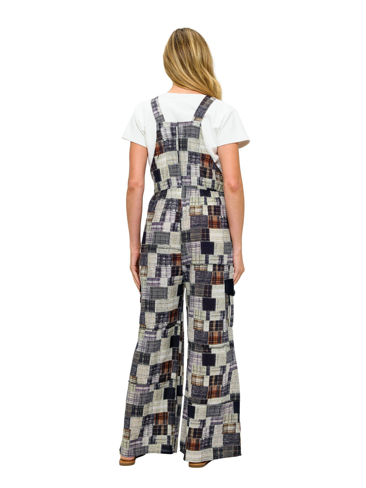 Patchwork Print Overall