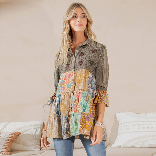 Tiered Bohemian Top