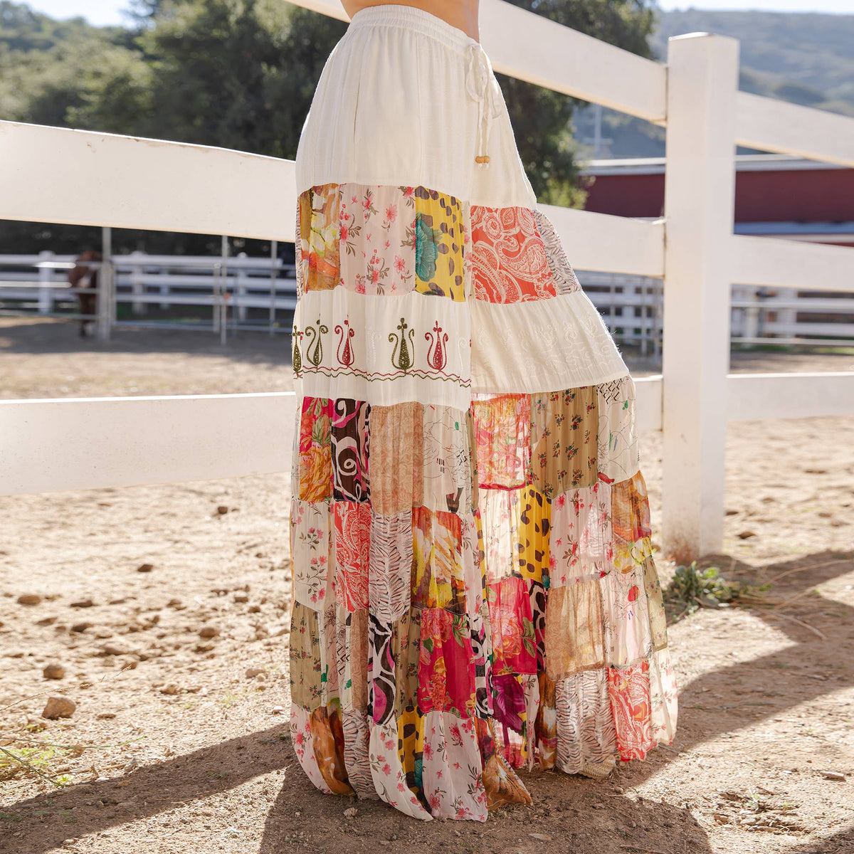 Boho wide-leg pants: Pearl