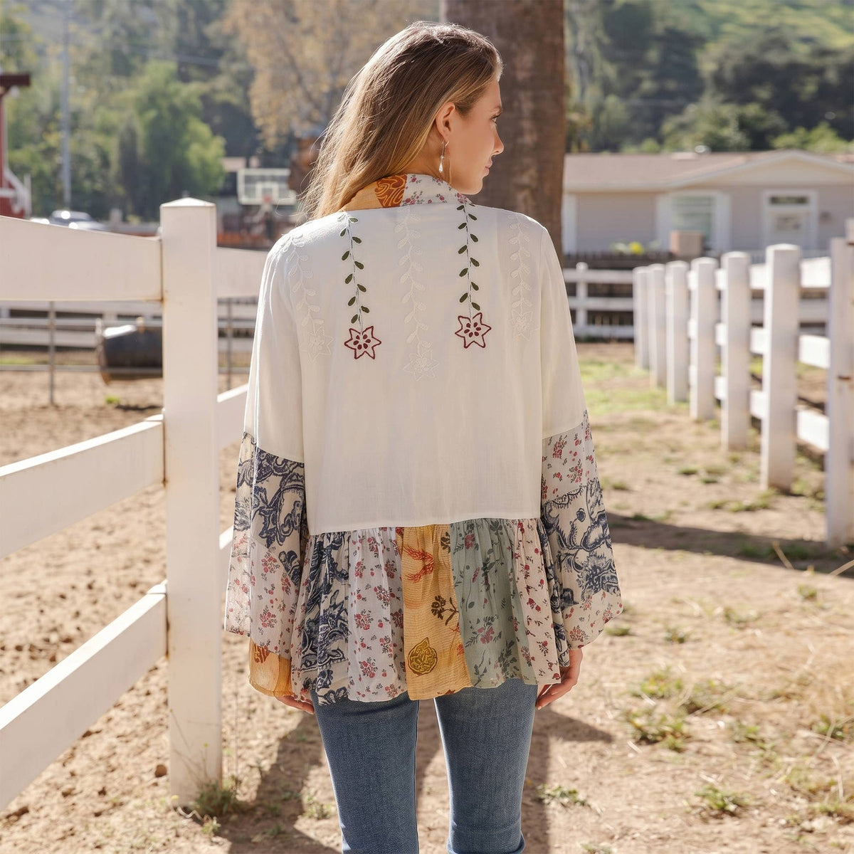 Patchwork Shrug: Pearl