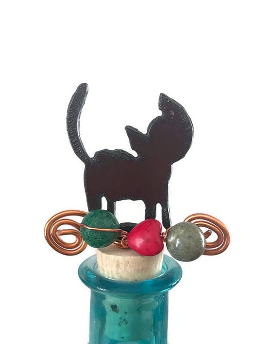 Rustic Wine Cork: Cat