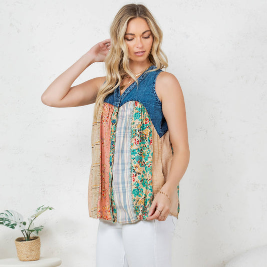 Boho Sleeveless Top