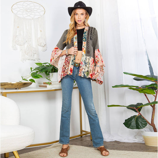 Kimono Shrug with Embroidery