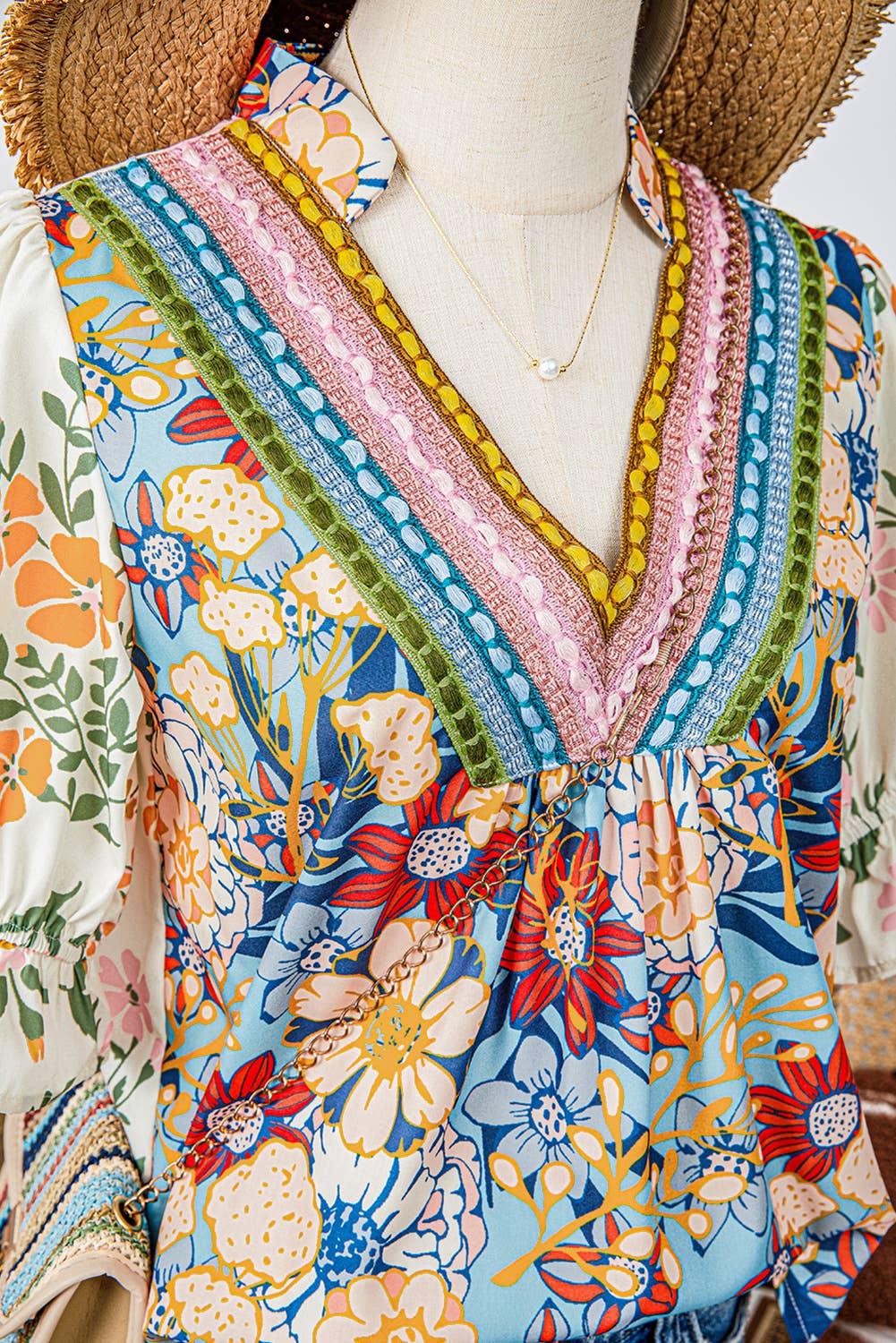 Floral Ribbon Top