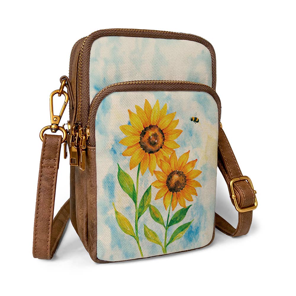 Sunflower cellphone sling