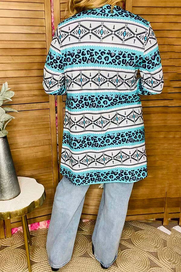 Aztec long sleeve cardigan
