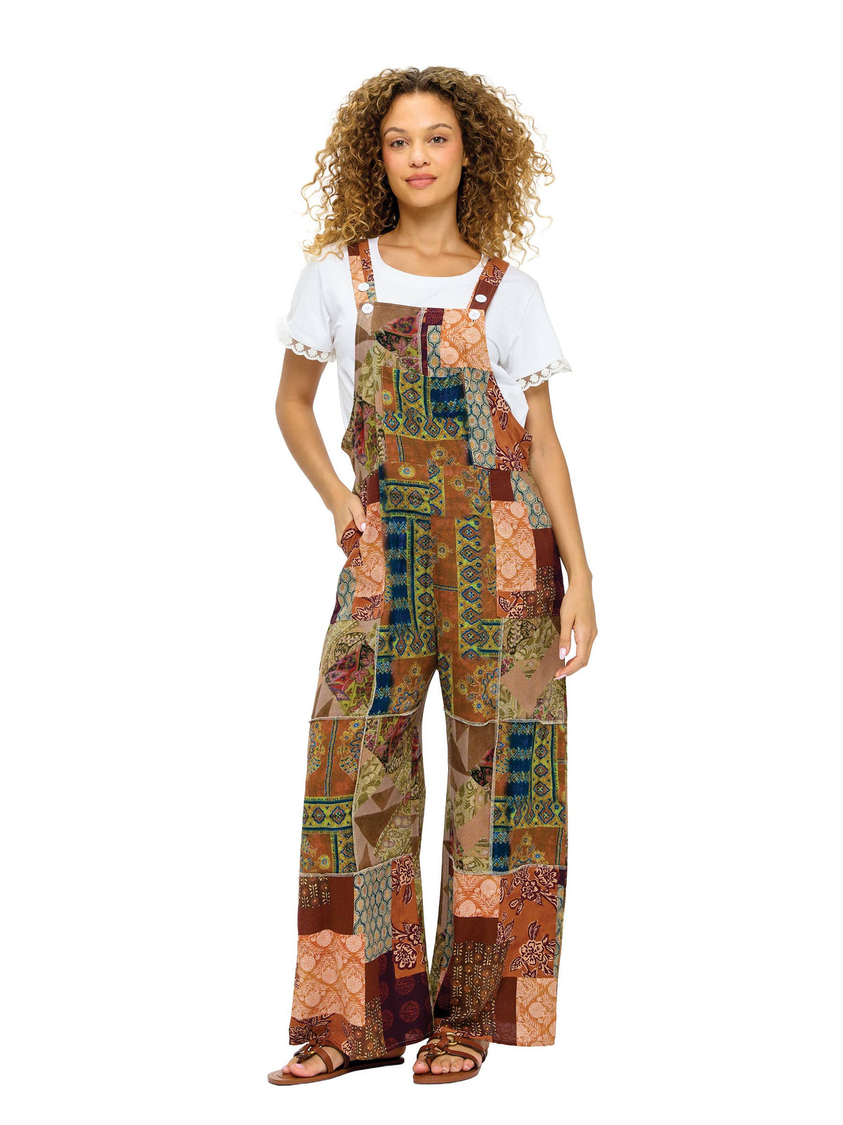 Boho Overall Patchwork: Earthy