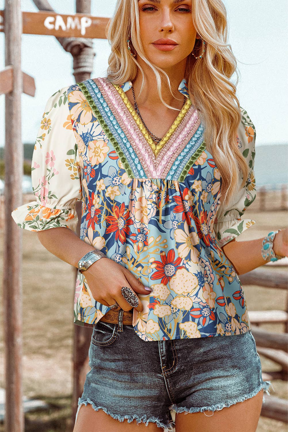 Floral Ribbon Top