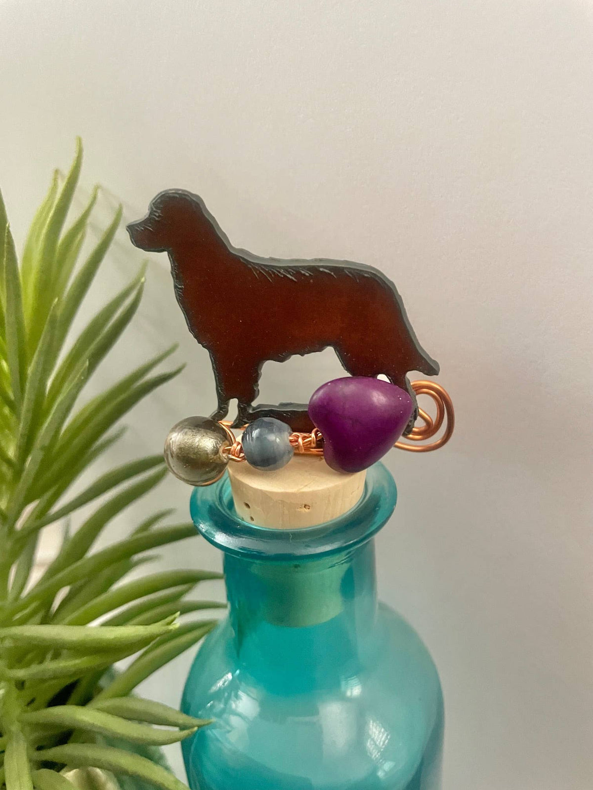 Rustic Wine Cork: Golden Retriever