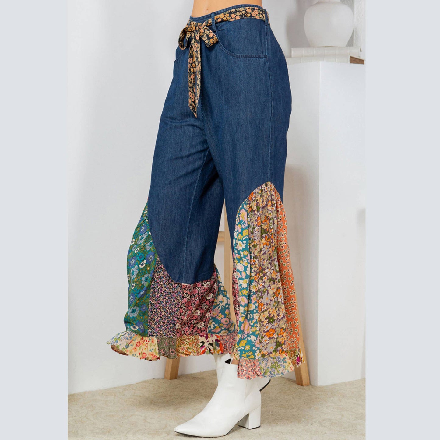 Denim Bellbottom Pants