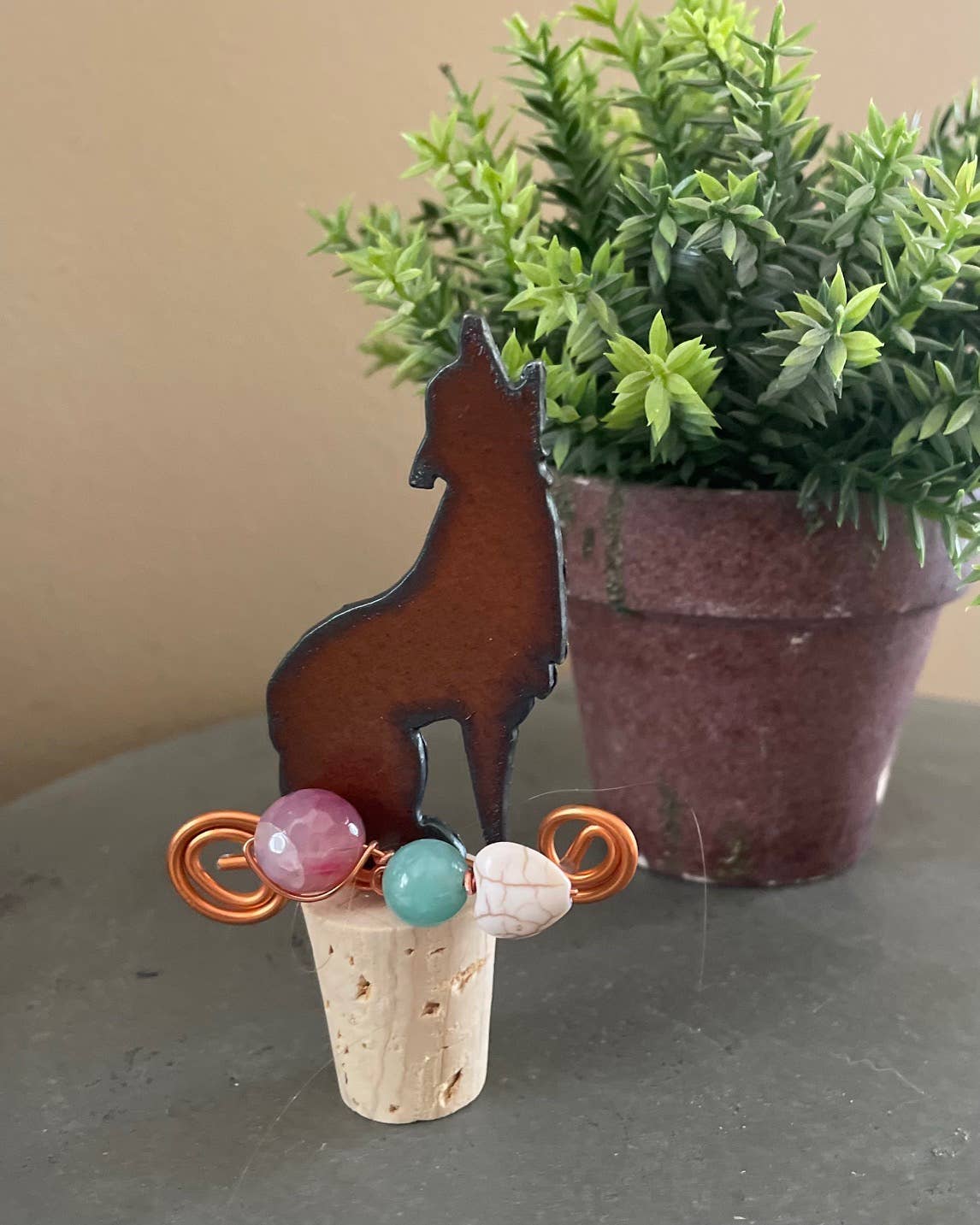 Rustic Wine Cork: Coyote