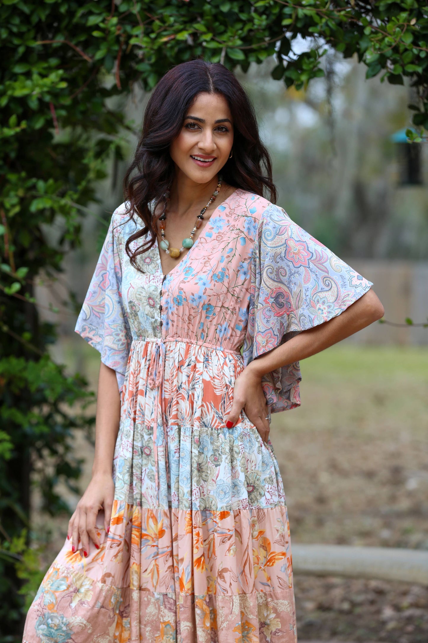 Flutter Sleeve Boho Dress