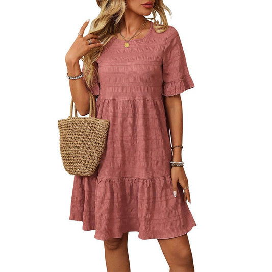 Casual Short-Sleeve Elegant Dress