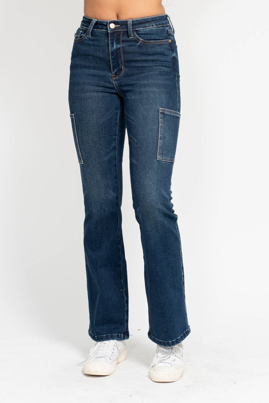 High Waisted Cargo Bootcut
